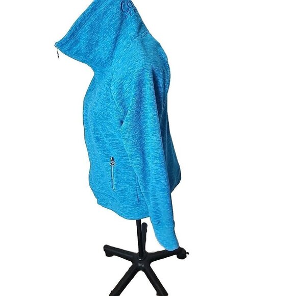 Calvin Klein Performance Jacket Blue Fleece Zip Pockets Quick Dry Women's Large - Picture 7 of 11